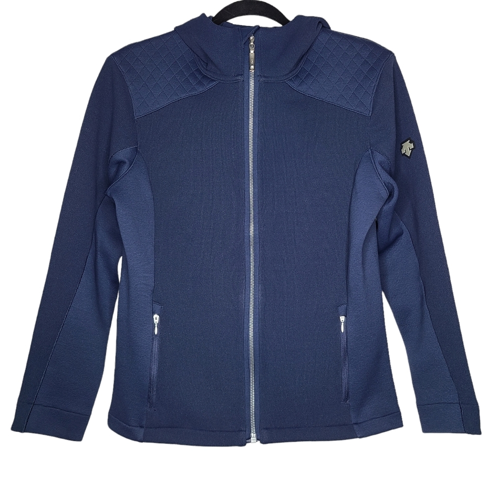 Descente Laurel Full Zip Hoodie Navy DWWOGL13 Small